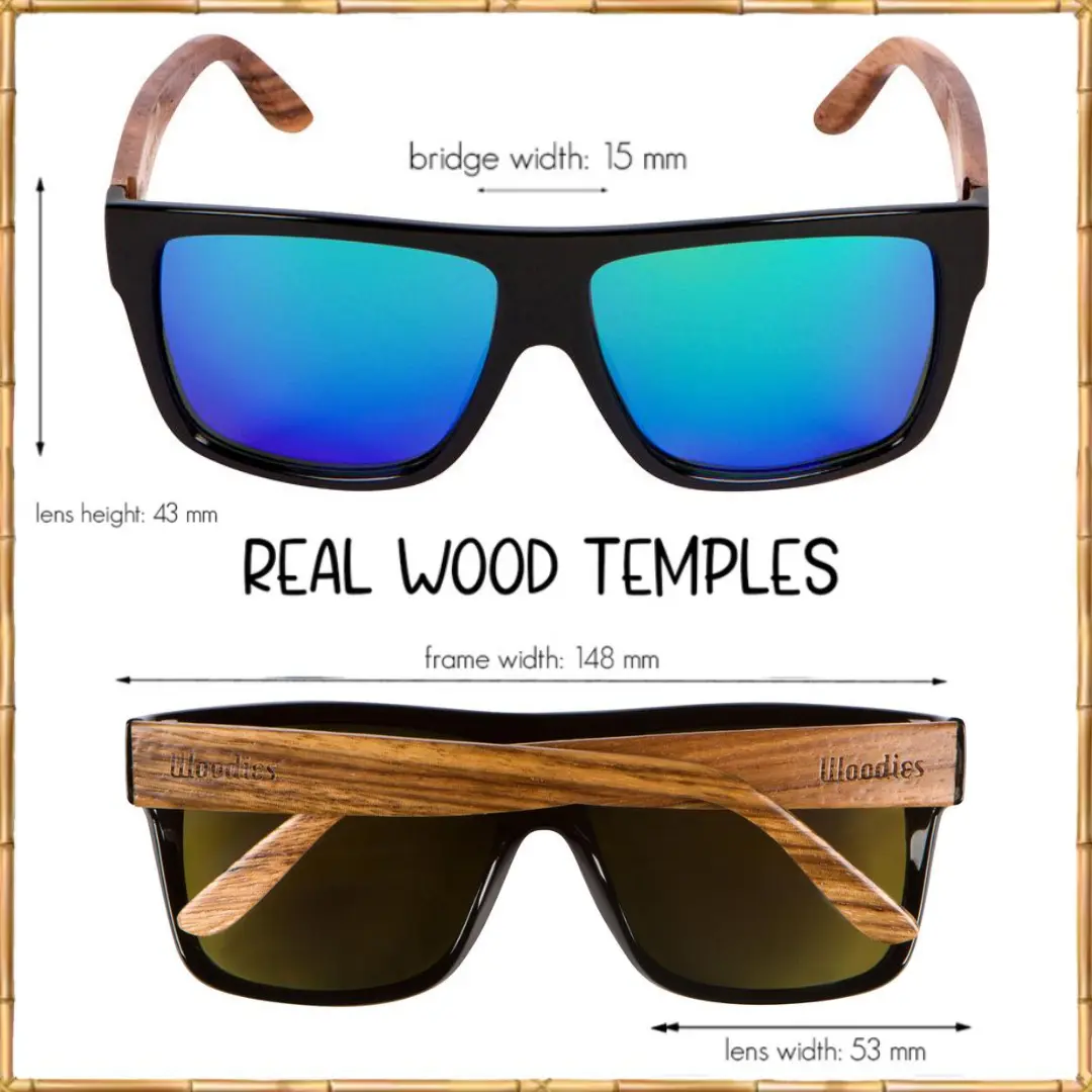 Woodies Zebra Wood Sunglasses - Image 2