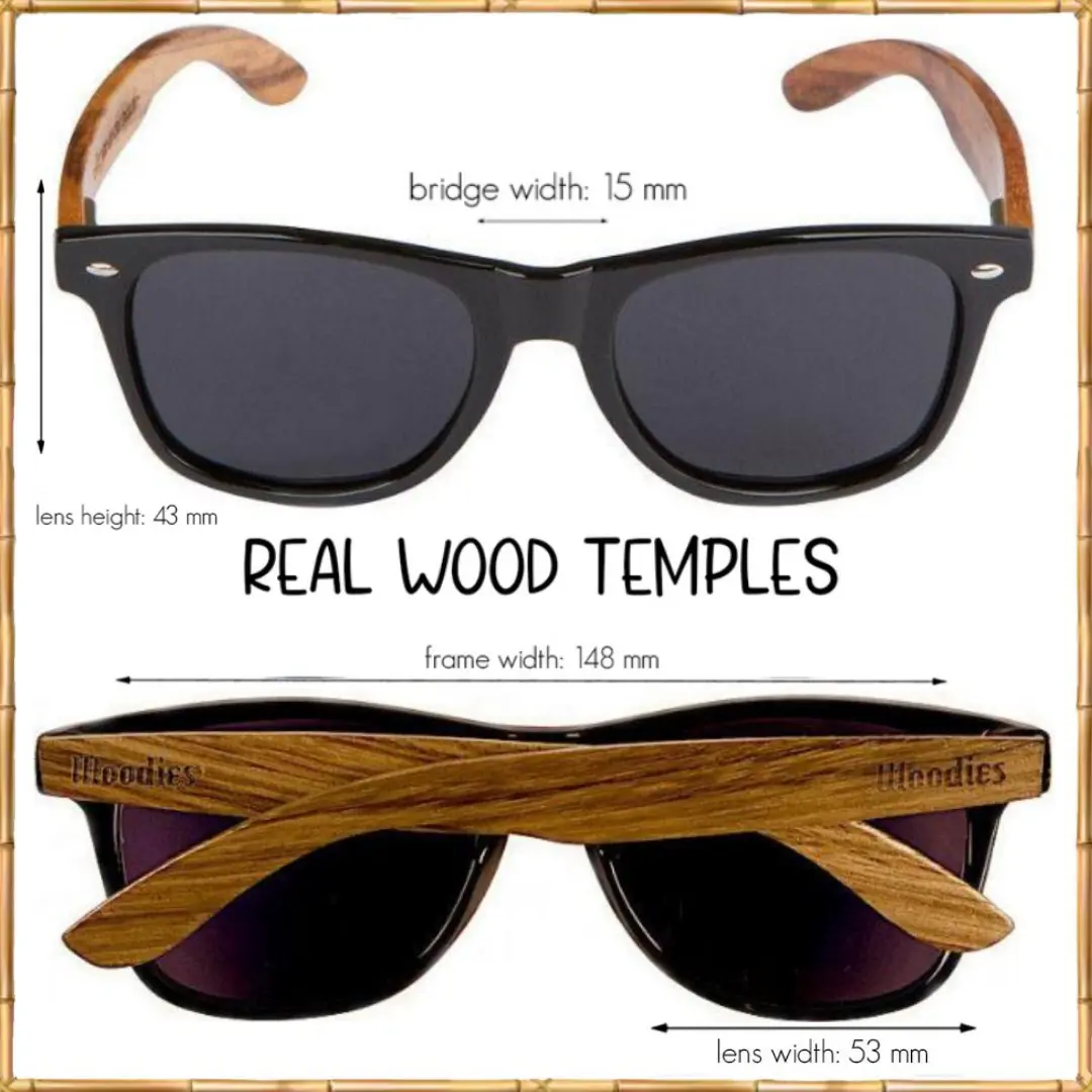 Walnut Wood Sunglasses With Bamboo Tube Packaging - Image 2