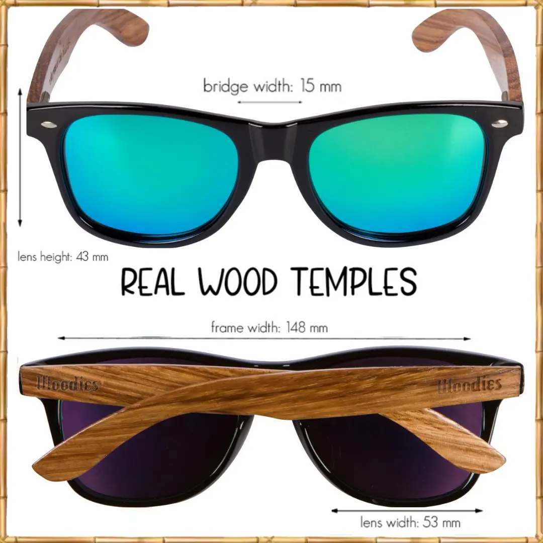 Woodies Zebra Wood Sunglasses - Image 2